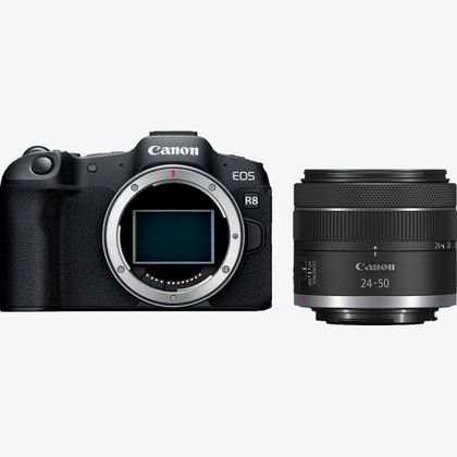 Image of Canon EOS R8 Mirrorless Camera + RF 24-50mm F4.5-6.3 IS STM Lens